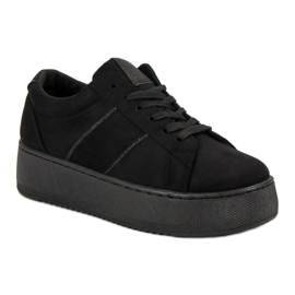 Zapatos deportivos de gamuza negro 3