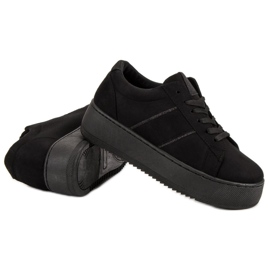 Zapatos deportivos de gamuza negro 5
