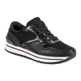 Zapatos deportivos con patrón negro 1