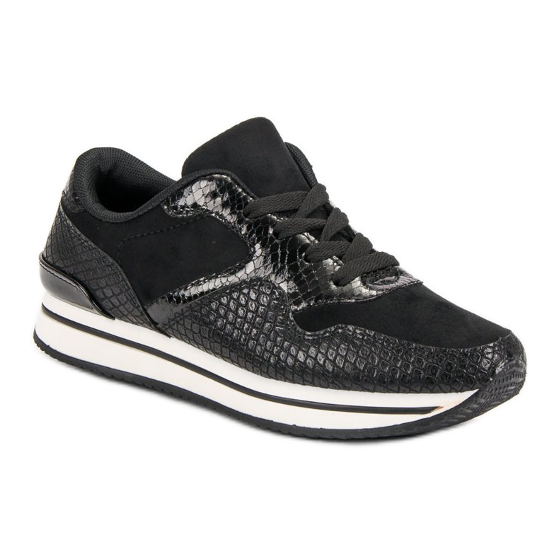 Zapatos deportivos con patrón negro 1 Zapatos deportivos con patrón negro 1