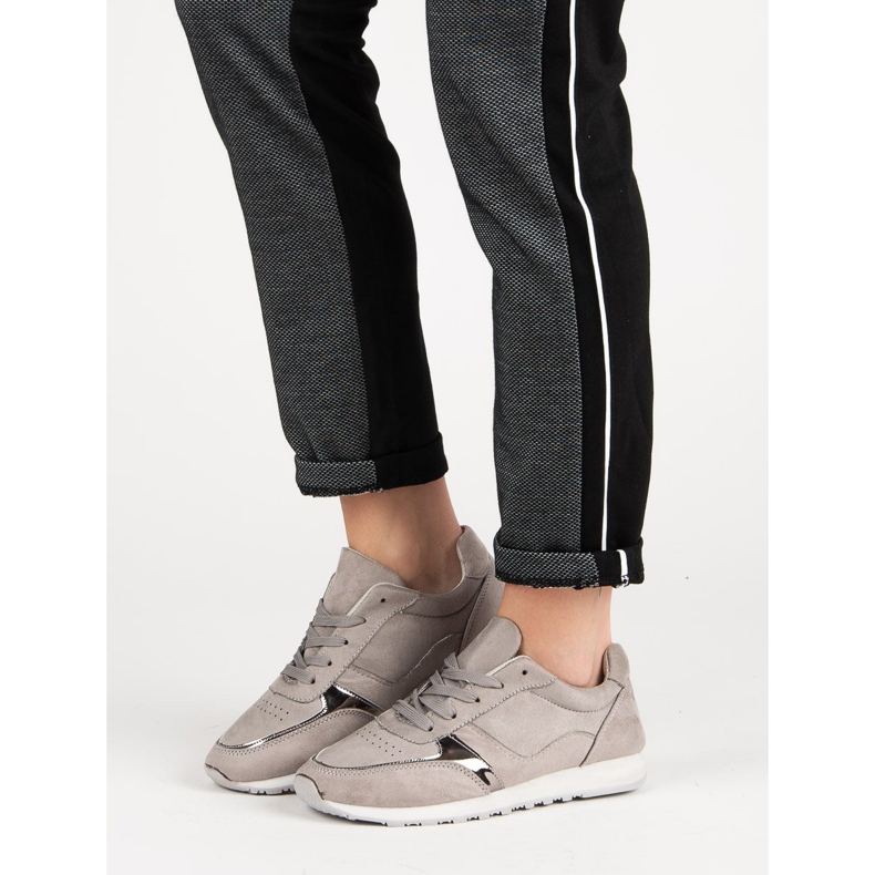 Jumex Calzado deportivo cómodo gris 1