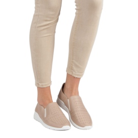 Queen Bee Zapatillas sin cordones ligeras marrón 4