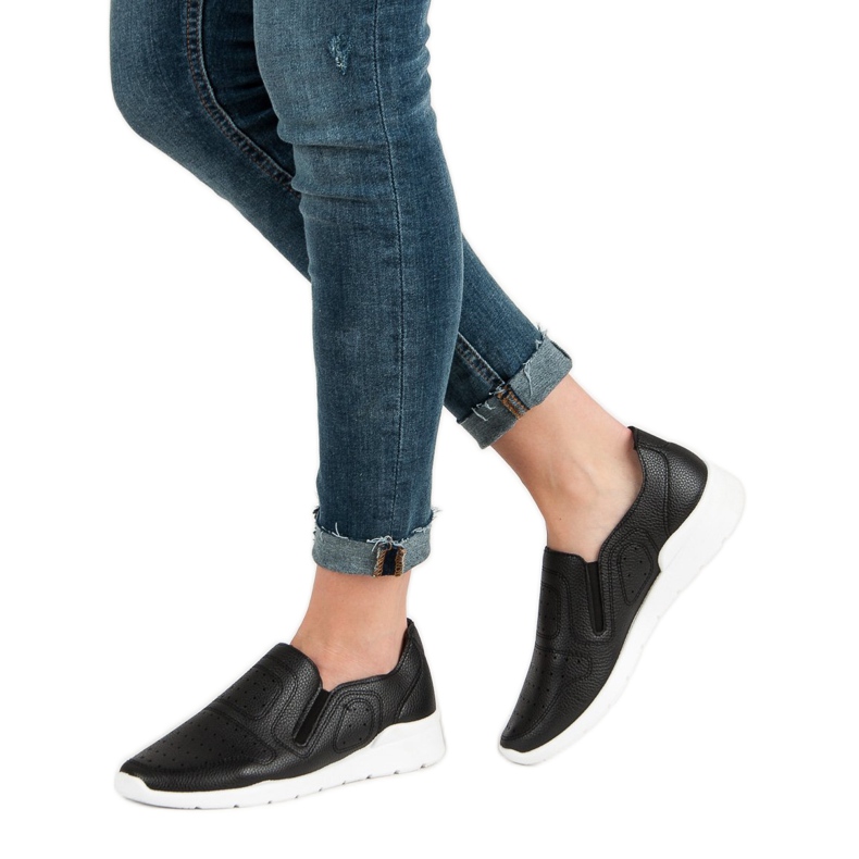 Queen Bee Zapatillas sin cordones ligeras negro 2