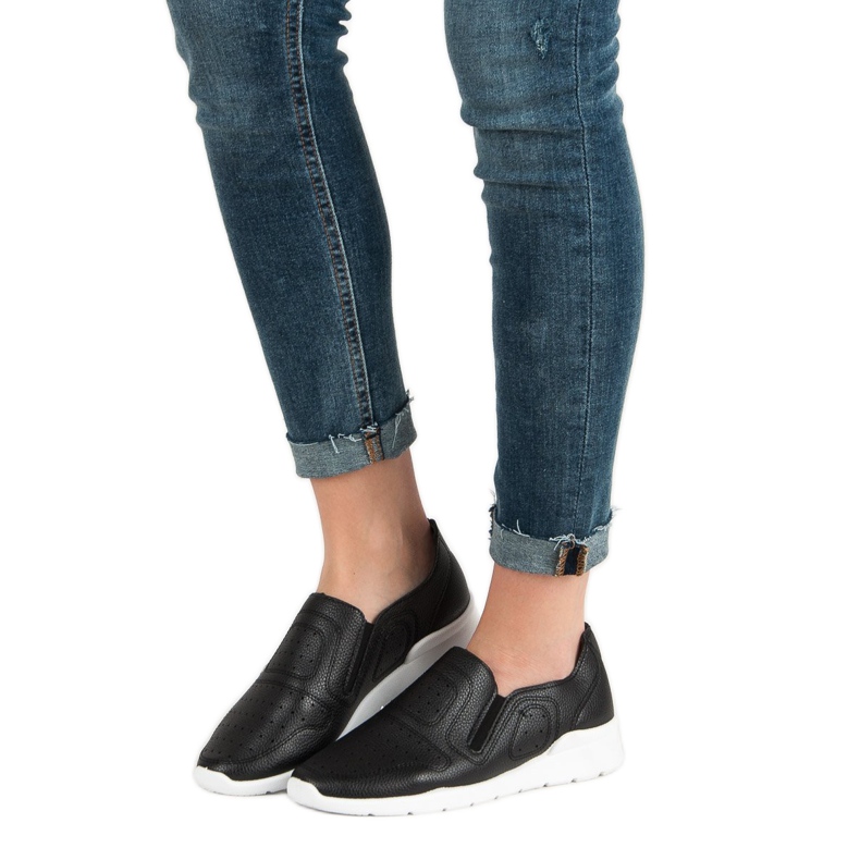 Queen Bee Zapatillas sin cordones ligeras negro 1