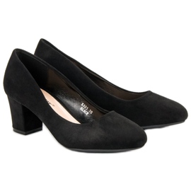 Seastar Zapatos de tacón de ante en un pilar negro 6