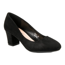 Seastar Zapatos de tacón de ante en un pilar negro 3