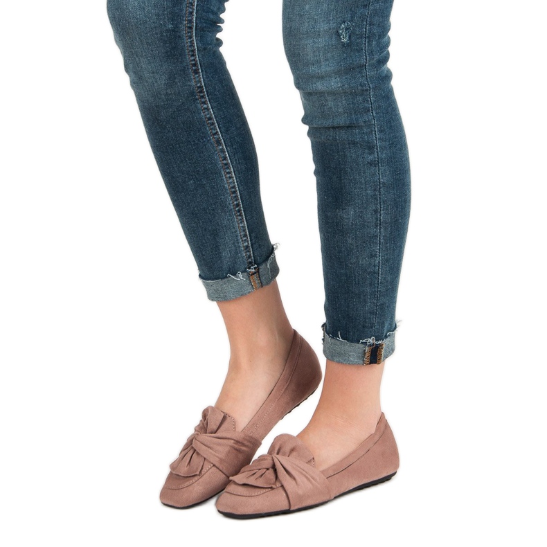 Bailarinas de ante en polvo rosado 1