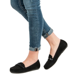 Mocasines casuales de ante negro 2