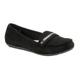 Mocasines casuales de ante negro 4