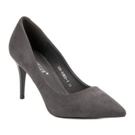 Bestelle Tacones de ante gris 3