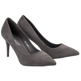 Bestelle Tacones de ante gris 6