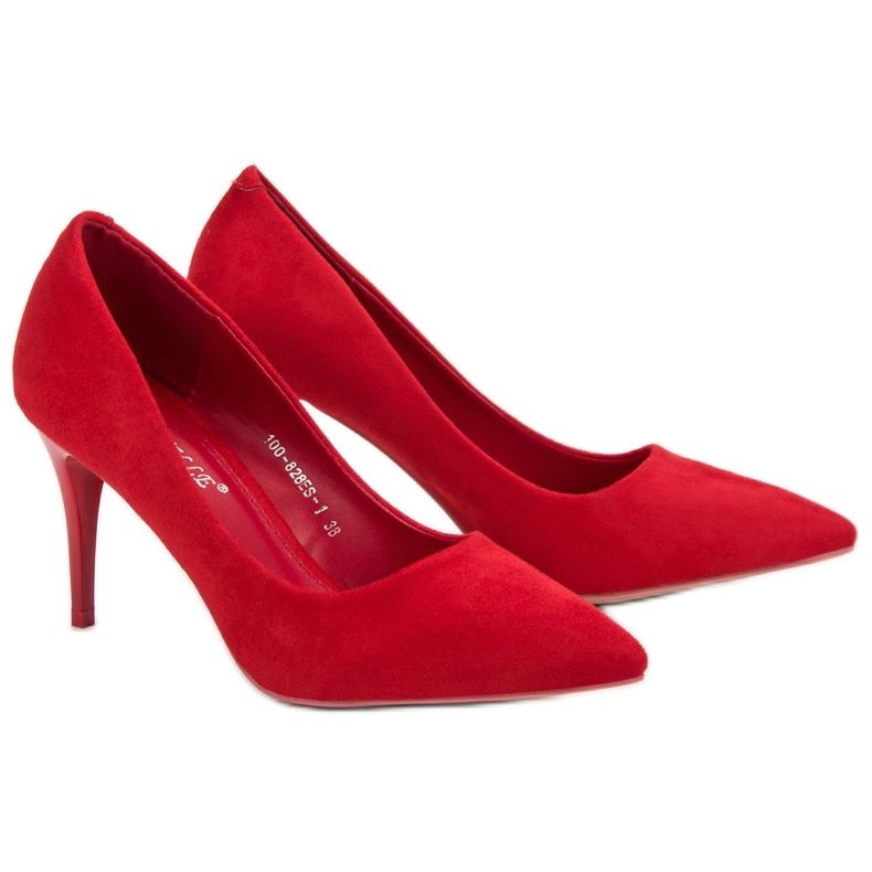 Bestelle Tacones de ante rojos 1