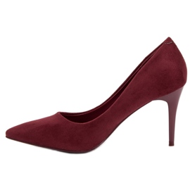 Bestelle Tacones de ante granate rojo 4