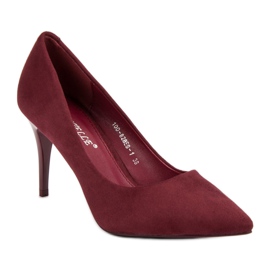 Bestelle Tacones de ante granate rojo 3