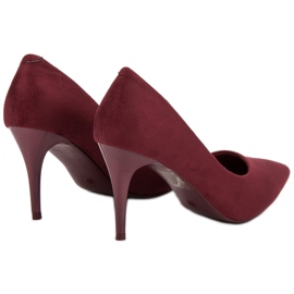 Bestelle Tacones de ante granate rojo 5