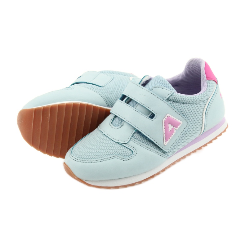 American Club Calzado deportivo americano para niñas jogging violeta azul rosado 5