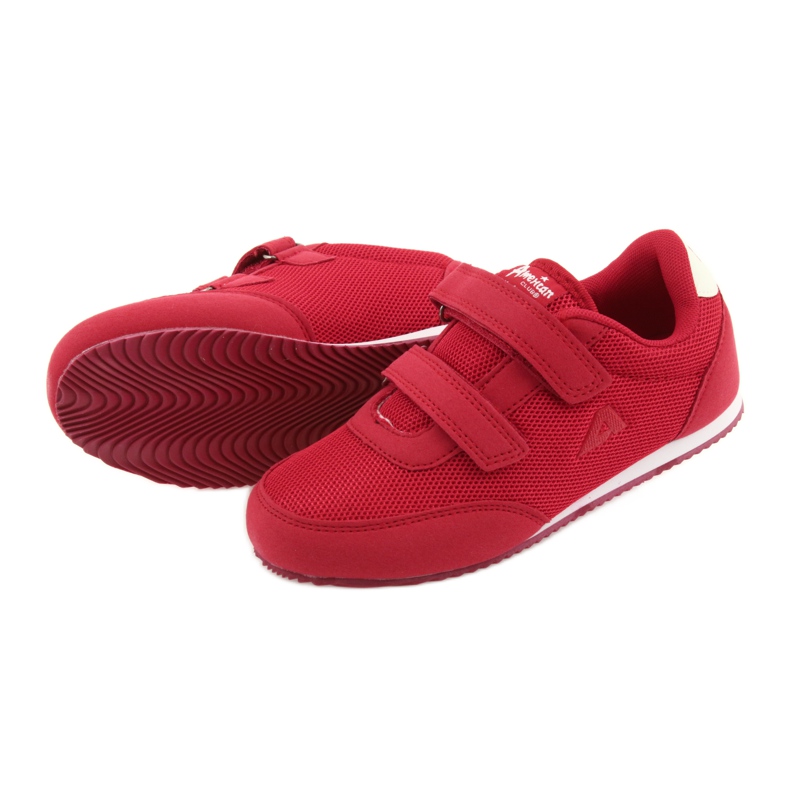Zapatillas American Club rojas blanco rojo 5