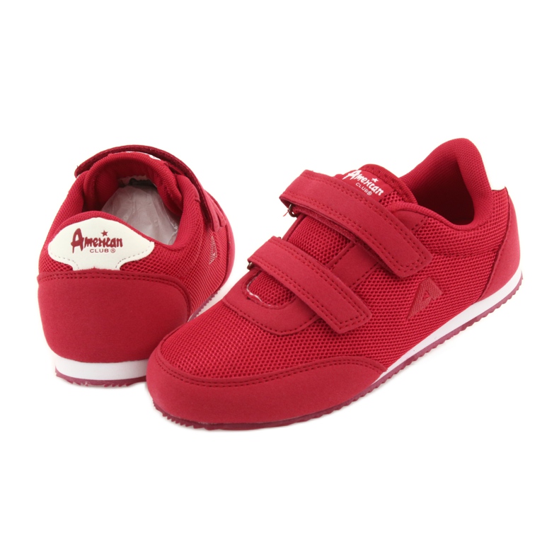 Zapatillas American Club rojas blanco rojo 4