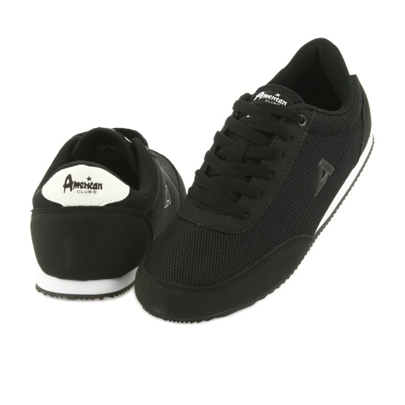 Zapatos deportivos atados American Club blanco negro 4