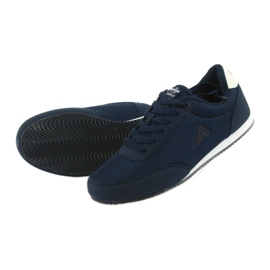 Zapatos deportivos atados American Club blanco azul marino 5