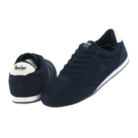 Zapatos deportivos atados American Club blanco azul marino 4