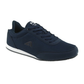Zapatos deportivos atados American Club blanco azul marino 1