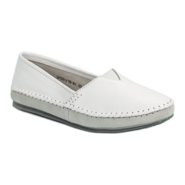 Zapatillas slip-on de cuero blancas blanco 6