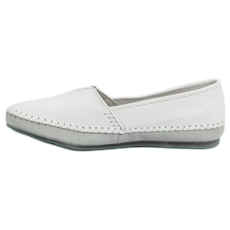 Zapatillas slip-on de cuero blancas blanco 1