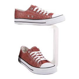 Zapatillas rojas con purpurina multicolor rojo 5