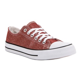 Zapatillas rojas con purpurina multicolor rojo 2