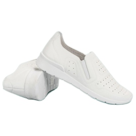 Queen Bee Zapatillas sin cordones ligeras blanco 5