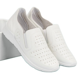 Queen Bee Zapatillas sin cordones ligeras blanco 6