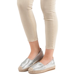 Small Swan Alpargatas Brillantes gris 4