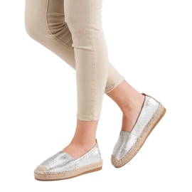 Small Swan Alpargatas Brillantes gris 5