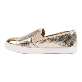 Queen Bee Zapatillas Golden Slip On dorado 4