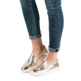 Queen Bee Zapatillas Golden Slip On dorado 1