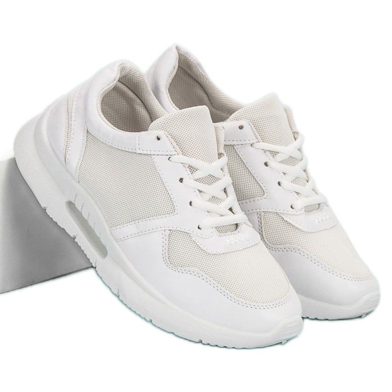 Calzado deportivo con cordones blanco 1 Calzado deportivo con cordones blanco 1