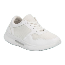 Calzado deportivo con cordones blanco 4