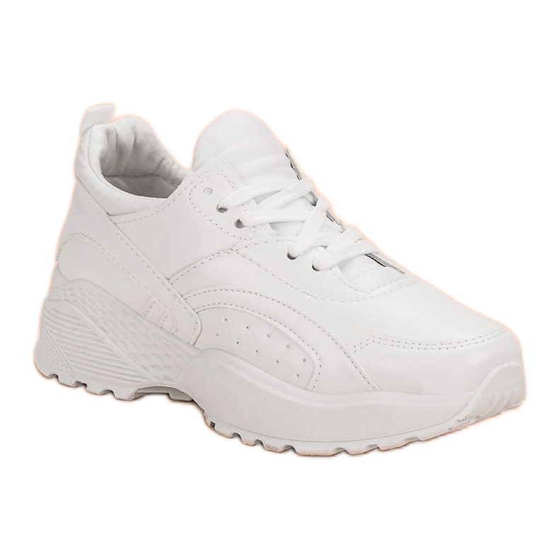 Small Swan Zapatillas blancas en la plataforma blanco 2