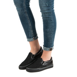 Muto Zapatillas sin cordones negras negro 1
