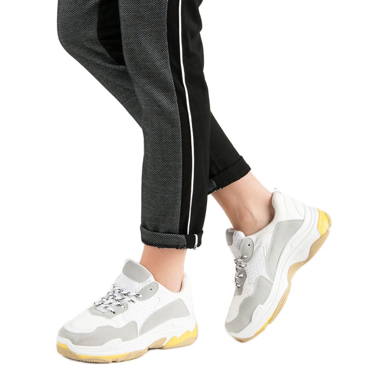 Small Swan Zapatillas blancas en la plataforma blanco 2