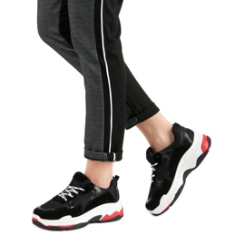 Small Swan Zapatillas en la plataforma negro 2