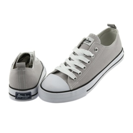 Zapatillas atadas gris American Club zapatos de mujer 4