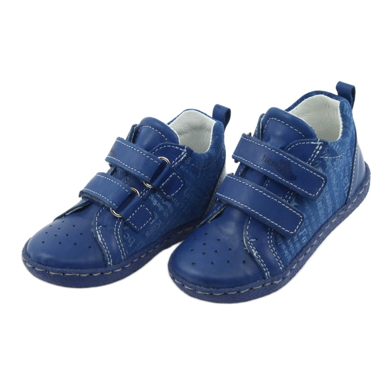 Ren But Zapato niño piel con velcro Ren Mas 1429 azul 3