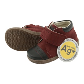 Ren But Chicos de cuero con velcro 1535 Borgoña pero pero rojo 5