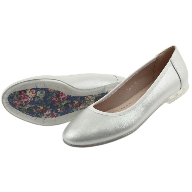 Sergio Leone Silver Women's Ballerinas BL607 plata 5