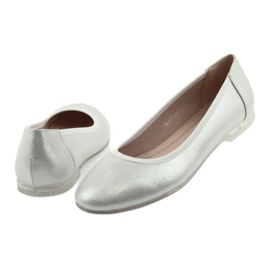 Sergio Leone Silver Women's Ballerinas BL607 plata 4