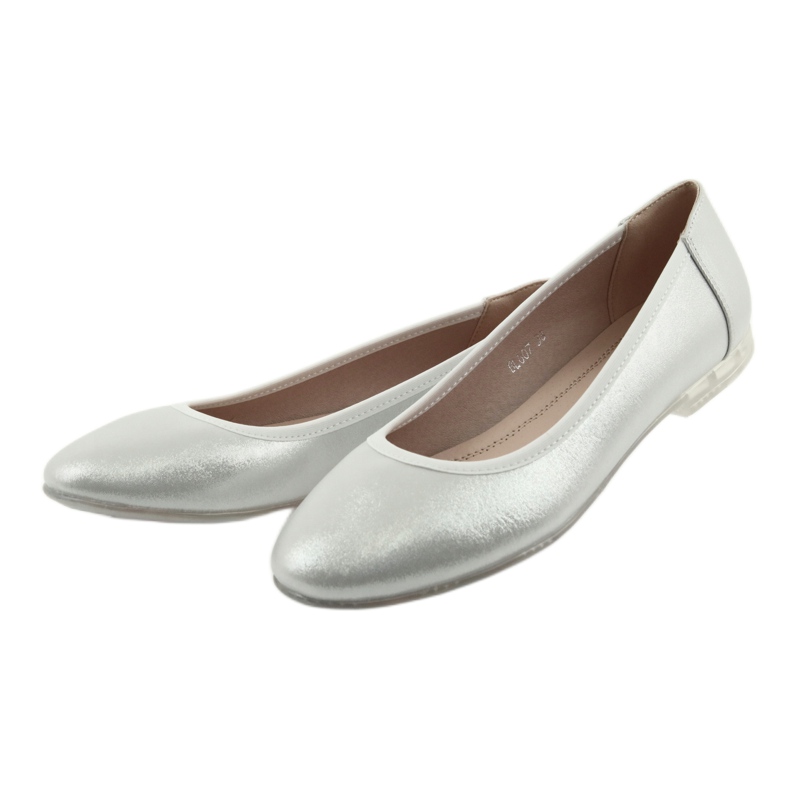 Sergio Leone Silver Women's Ballerinas BL607 plata 3