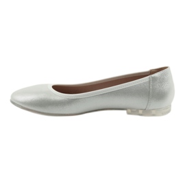 Sergio Leone Silver Women's Ballerinas BL607 plata 2