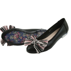 Zapatos bailarinas de mujer con lazo Sergio Leone BL605 negro 5